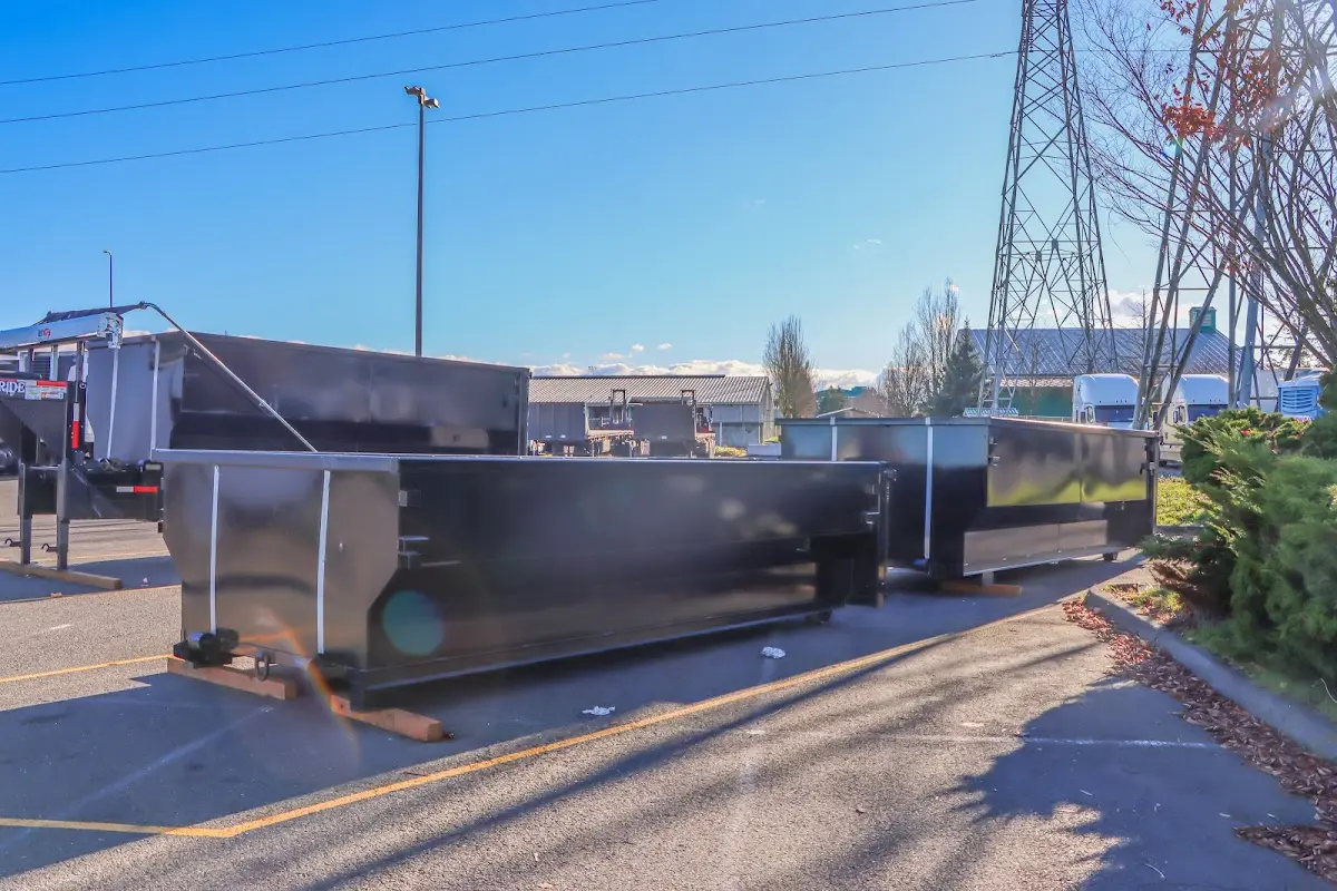 Roll-off dumpster ready for waste disposal at job site for Estate Cleanout Dumpster Rental in Waterford